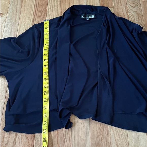 CSC Studio Cardigan Womens 2X Blue Open Front Long Sleeve Minimalist Modest - Picture 5 of 8
